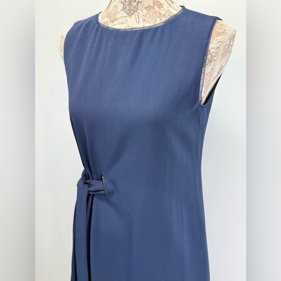 REISS Midnight Blue LIBRA sleeveless midi dress size 6 - Picture 6 of 16